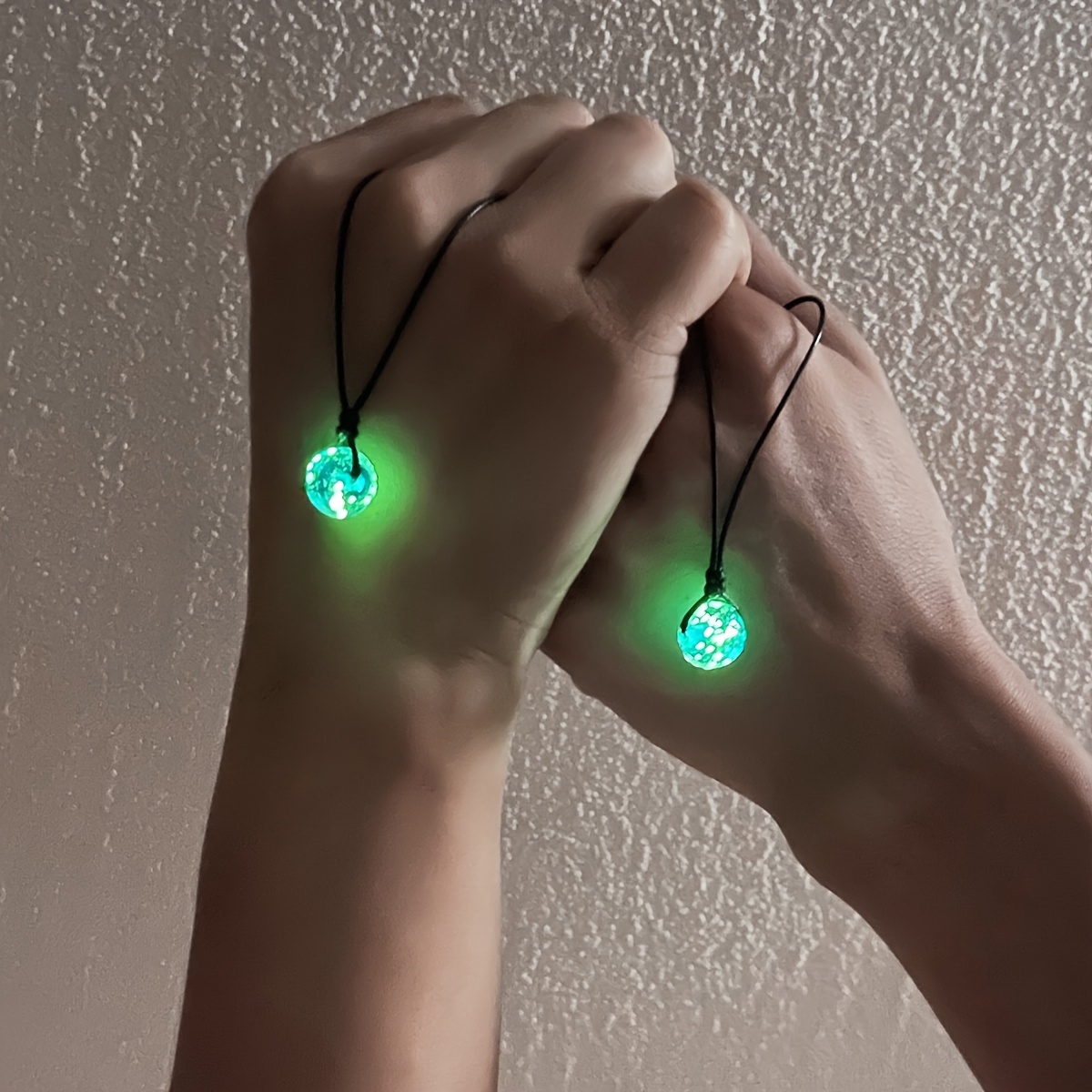Luminous Bead Couple's Necklace Hand-woven Jewelry Set